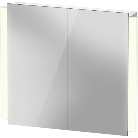 Duravit Ketho.2 Spiegelkast - met 2 deuren - met led verlichting en wastafelverlichting - 80x70x15.7cm - met sensorschakelaar - wit SW773901