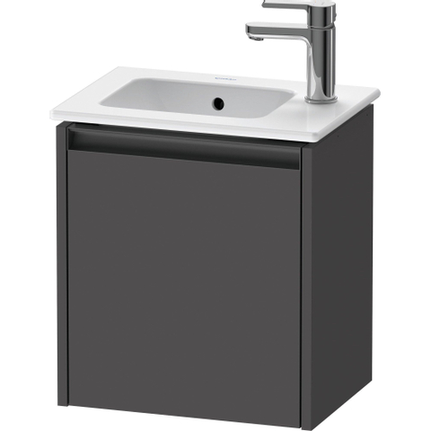 Duravit Ketho.2 Fonteinkast - met 1 deur - 41x29.2x44cm links - met greep antraciet - grafiet mat SW773130