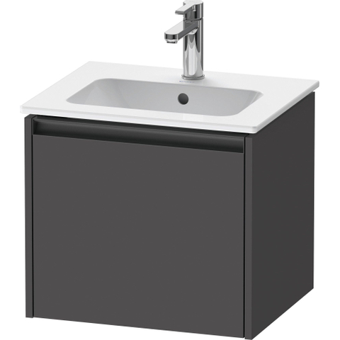 Duravit Ketho.2 Wastafelonderkast - 51x42x44cm geschikt - voor 1 waskom - spaanplaat - grafiet mat SW772984