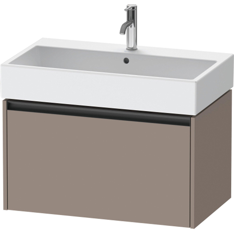 Duravit Ketho.2 Wastafelonderbouwkast - met 1 lade - 78.4x46x44cm - met greep antraciet - basalt mat SW772691