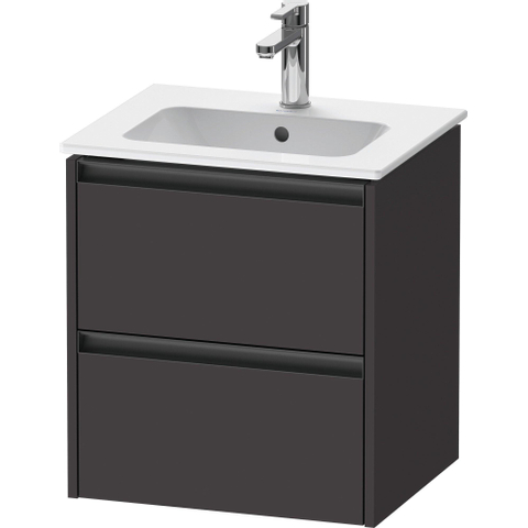 Duravit Ketho.2 Wastafelonderkast - 51x42x54.9cm geschikt - voor 1 waskom - spaanplaat - grafiet mat SW772973