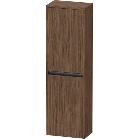 Duravit Ketho.2 Halfhoge kast - met 2 deuren - 40x132x24cm rechts - met tip onnoten - mat noten (donker) (hout) SW772459