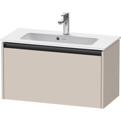 Duravit Ketho.2 Wastafelonderbouwkast - met 1 lade - 68x39x44cm - met greep antraciet - taupe mat SW772014