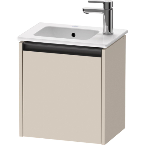 Duravit Ketho.2 Fonteinkast - met 1 deur - 41x29.2x44cm links - met greep antraciet - taupe supermat SW773123