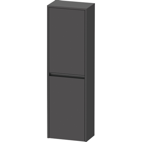 Duravit Ketho.2 Halfhoge kast - met 2 deuren - 40x132x24cm rechts - met tip ongrafiet - mat grafiet (grijs) SW772618