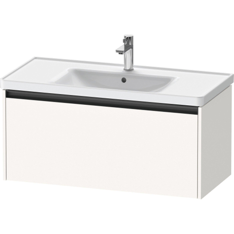 Duravit Ketho.2 Wastafelonderbouwkast - met 1 lade - 98.4x45.5x44cm - met greep antraciet - wit supermat SW772227