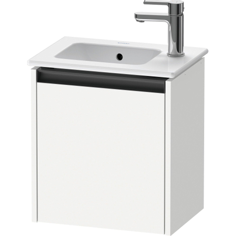 Duravit Ketho.2 Fonteinkast - met 1 deur - 41x29.2x44cm links - met greep antraciet - wit mat SW772889
