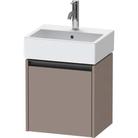 Duravit Ketho.2 Wastafelonderbouwkast - met 1 deur - 43.4x33.8x44cm rechts - met greep antraciet - basalt mat SW772262