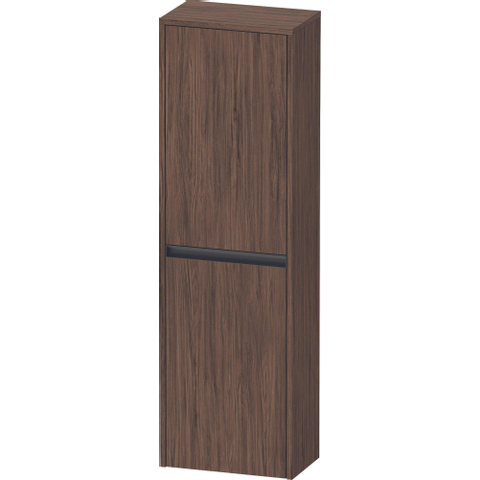 Duravit Ketho.2 Halfhoge kast - met 2 deuren - 40x132x24cm links - met tip ondonker - mat noten (donker) (hout) SW772624