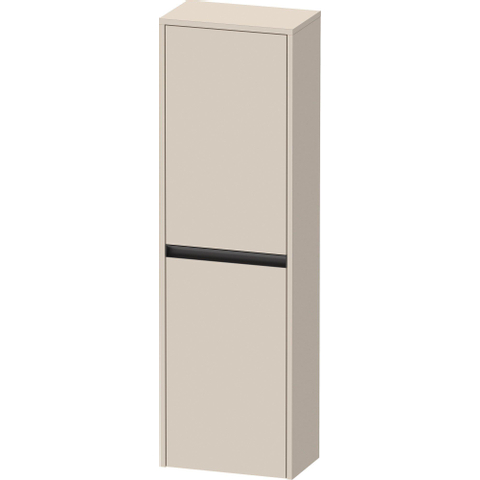 Duravit Ketho.2 Halfhoge kast - met 2 deuren - 40x132x24cm links - met tip ontaupe - supermat SW771816
