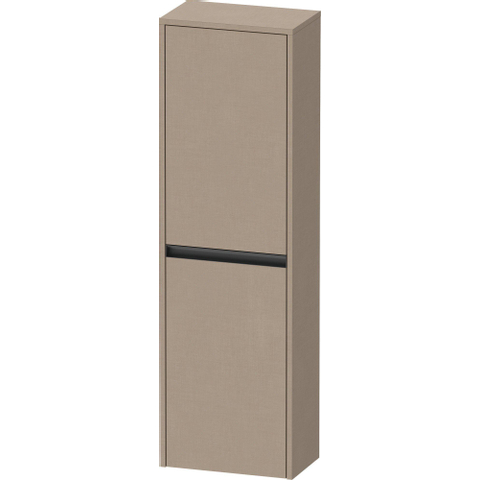 Duravit Ketho.2 Halfhoge kast - met 2 deuren - 40x132x24cm rechts - met tip onlinnen - mat linnen (beige) SW772131