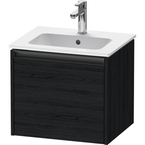 Duravit Ketho.2 Wastafelonderkast - 51x42x44cm geschikt - voor 1 waskom - spaanplaat Eiken (zwart) - mat SW772851