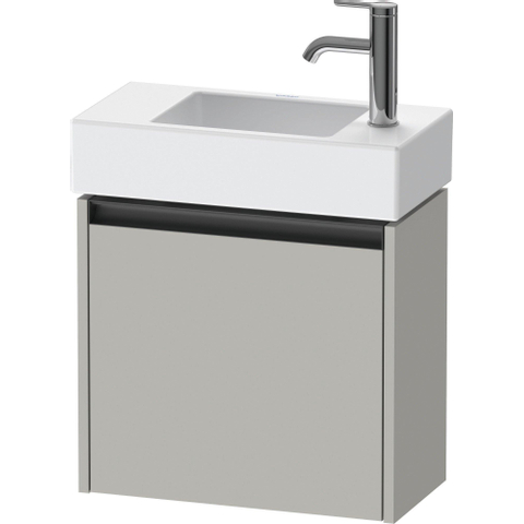 Duravit Ketho.2 Wastafelonderbouwkast - met 1 deur - 48.4x23.8x44cm links - met greep antraciet - betongrijs mat SW772646