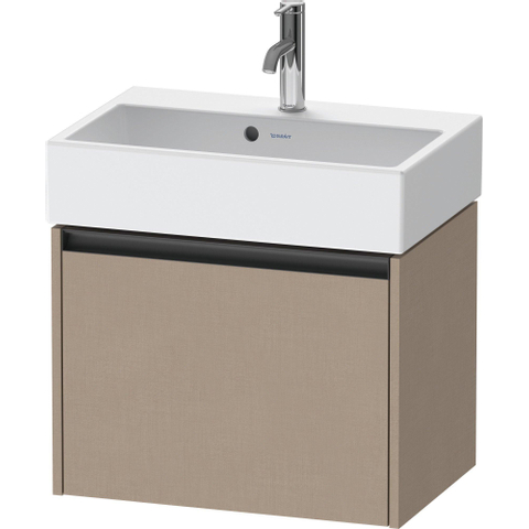 Duravit Ketho.2 Wastafelonderbouwkast - met 1 lade - 58.4x39x44cm - met greep antraciet - linnen mat SW772056