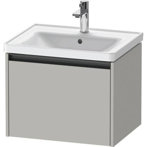 Duravit Ketho.2 Wastafelonderbouwkast - met 1 lade - 58.4x45.5x44cm - met greep antraciet - betongrijs mat SW772658