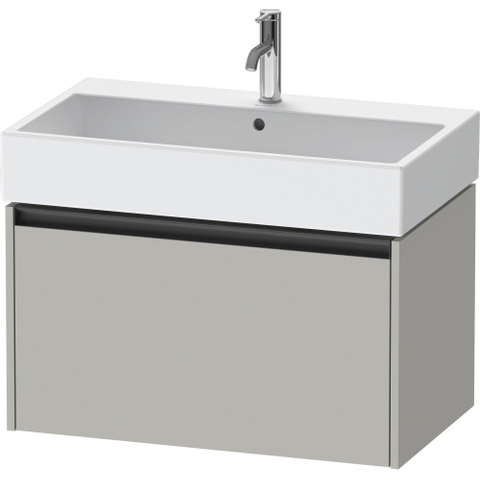 Duravit Ketho.2 Wastafelonderbouwkast - met 1 lade - 78.4x46x44cm - met greep antraciet - betongrijs mat SW772702