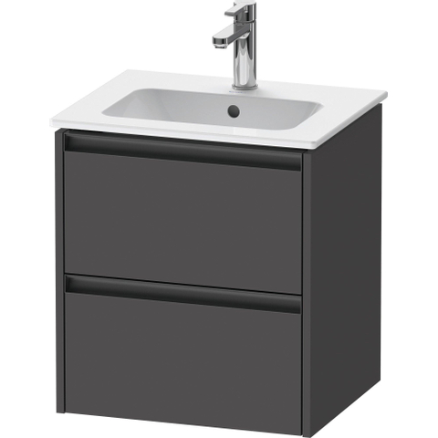 Duravit Ketho.2 Wastafelonderkast - 51x42x54.9cm geschikt - voor 1 waskom - spaanplaat - grafiet mat SW772996
