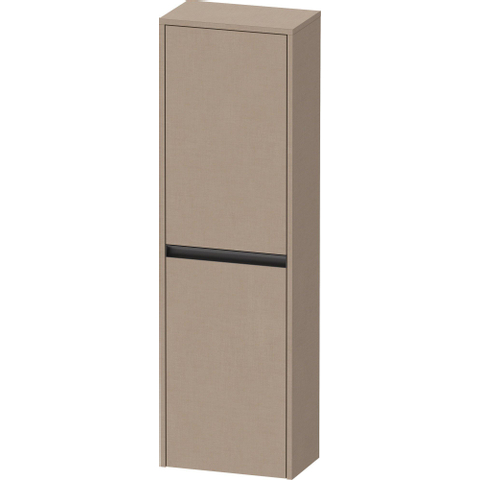 Duravit Ketho.2 Halfhoge kast - met 2 deuren - 40x132x24cm links - met tip onlinnen - mat linnen (beige) SW772626