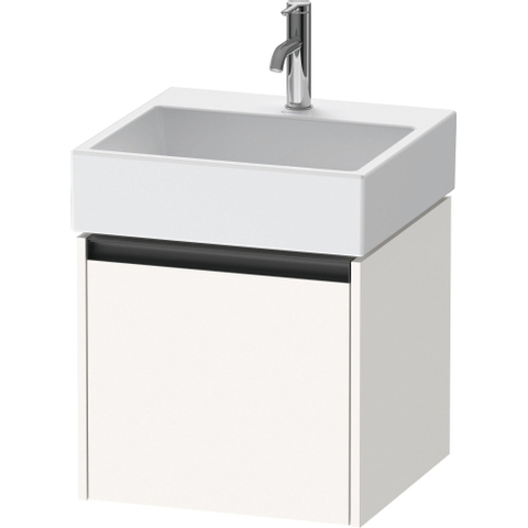 Duravit Ketho.2 Wastafelonderbouwkast - met 1 lade - 48.4x46x44cm - met greep antraciet - wit supermat SW771800