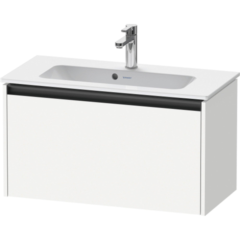 Duravit Ketho.2 Wastafelonderbouwkast - met 1 lade - 81x39x44cm - met greep antraciet - wit mat SW771892