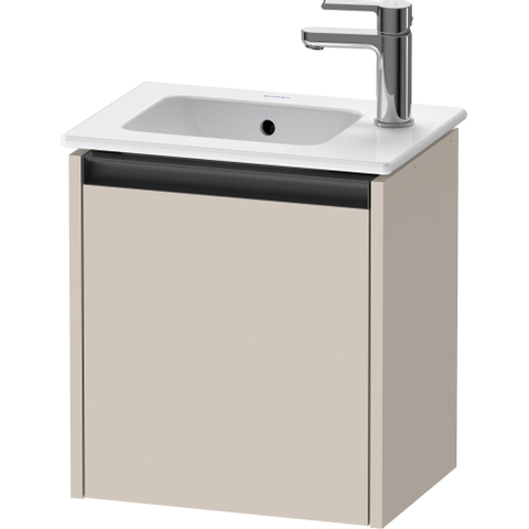 Duravit Ketho.2 Fonteinkast - met 1 deur - 41x29.2x44cm links - met greep antraciet - taupe mat SW772811