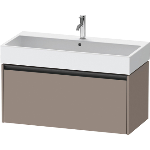 Duravit Ketho.2 Wastafelonderbouwkast - met 1 lade - 98.4x46x44cm - met greep antraciet - basalt mat SW771898