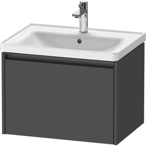 Duravit Ketho.2 Wastafelonderbouwkast - met 1 lade - 63.4x45.5x44cm - met greep antraciet - grafiet mat SW772425