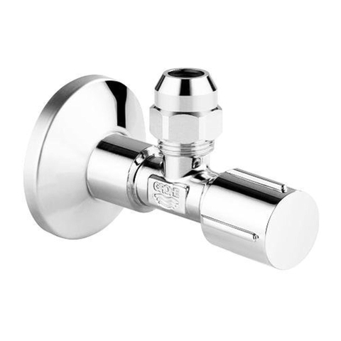 Grohe Hoekstopkraan - knel - 1/2x3/8 inch - met metalen greep - chroom SW32007