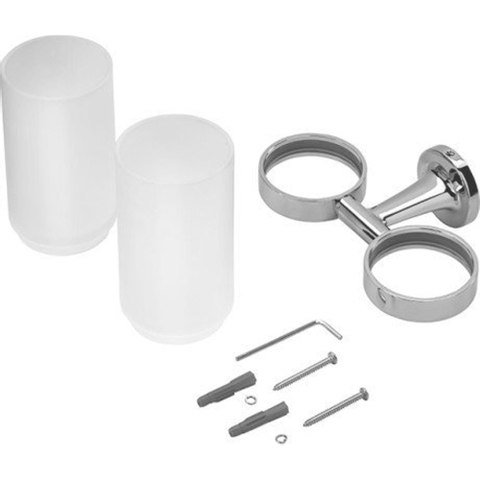 Duravit Starck T Porte-brosse à dents - double - verre poli - Chrome SW788788