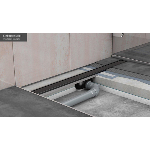 Aco Showerdrain c colours douchegoot 885mm H=92 vloerflens rooster zwart SW494653