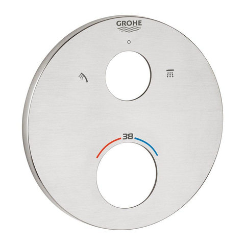 GROHE rosace - supersteel (inox) SW789647