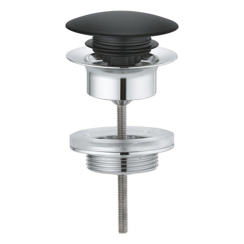 GROHE garniture de vidage push open noir 0434216