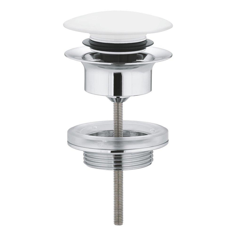 GROHE garniture d'évacuation push-open blanc 0434217