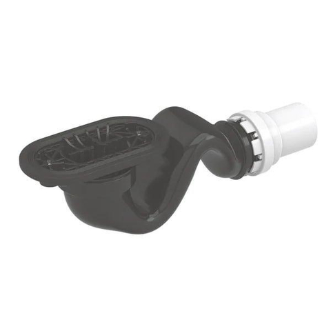 Geberit Sestra Sifon - douchebak sestra - waterslothoogte - 50mm - PVC - glans zwart SW637384