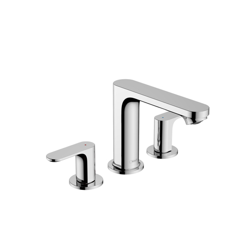 Hansgrohe Rebris s 3-gats wastafelmengkraan - 110 met PopUp - trekwaste - hoogglans chroom SW796318