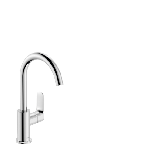 Hansgrohe Rebris s 1-gats wastafelkraan - 210 met draaibare uitloop - met waste - hoogglans chroom SW796581