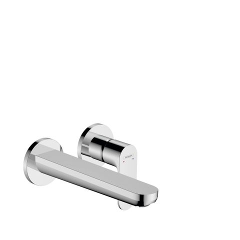 Hansgrohe Rebris s 1 greeps wastafelkraan - inbouw - wandmontage - met uitloop 20 cm - hoogglans chroom SW796427