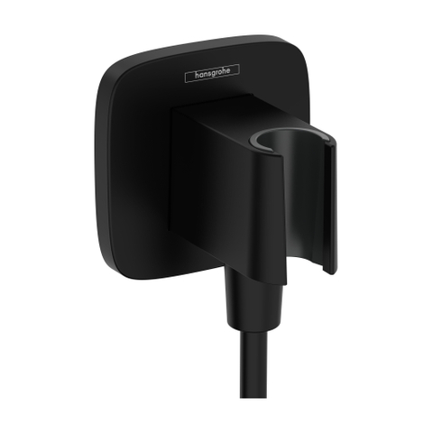 Hansgrohe Fixfit q - handdouchehouder - inclusief muuraansluitbocht - mat zwart SW773906