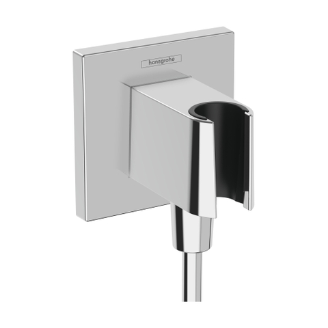 Hansgrohe Fixfit e - handdouchehouder - inclusief muuraansluitbocht - hoogglans chroom SW773886