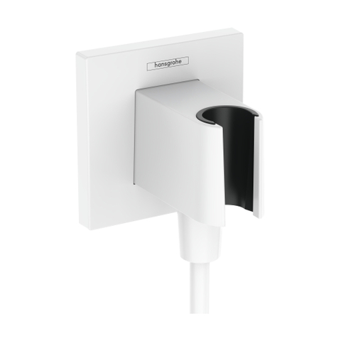 Hansgrohe Fixfit e - handdouchehouder - inclusief muuraansluitbocht - mat wit SW773902