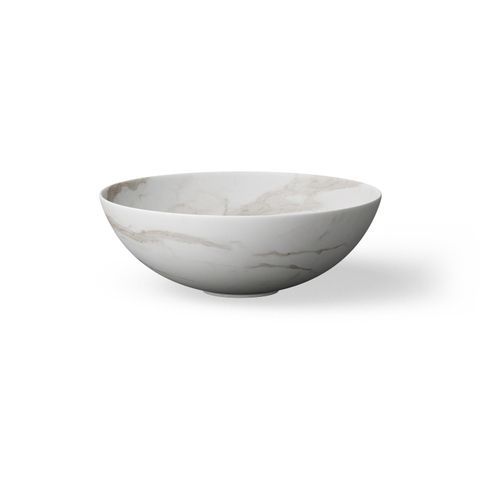 Looox sink collection opzetwastafel diameter 40cm calacatta SW810186