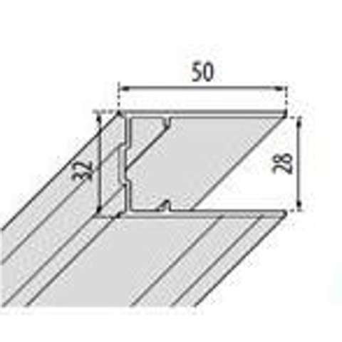 Novellini Young 2.0 verlengingsprofiel H=200cm chroom TWEEDEKANS OUT14646