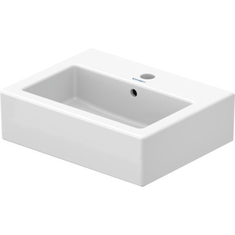Duravit Vero Fontein - geslepen - met kraangat - met overloop - 45x35cm - met wondergliss - inclusief bevestiging - wit 0300307
