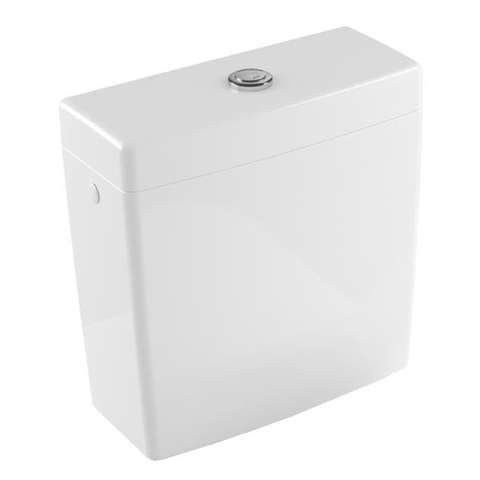 Villeroy & Boch Subway 2.0 duoblokreservoir + binnenwerk - met dualflush spaarknop - met zij /achteraansluiting - White Alpine (glans wit) 1025461