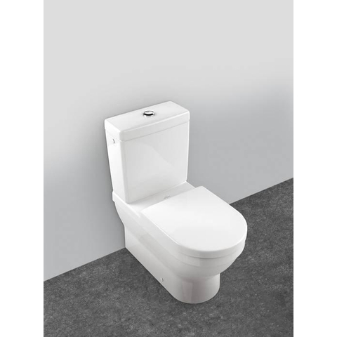 Villeroy & Boch Omnia Réservoir WC WC avec intérieur et duo bouton d'é[argne avec connexion latérale et arrière blanc 0124440