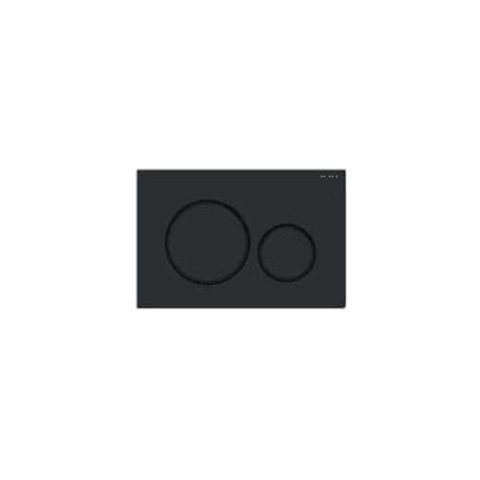Geberit sigma 20 bedieningplaat - 2-toets spoeling - frontbediening voor toilet - 24.6x16.4cm - plaat zwart glans & ring zwart mat SW420725