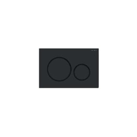 Geberit Sigma20 bedieningsplaat - 2-toets spoeling - ronde knoppen - zwart/matzwart/zwart - dualflush - glans zwart mat SW420725