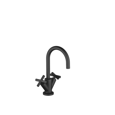 Dornbracht Tara robinet de lavabo avec garniture de vidage saillie 135mm noir 0480086