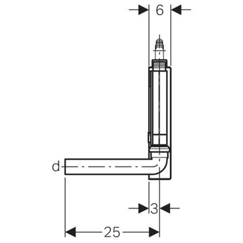 Geberit opbouwsifon - voor vaat- of wasmachines - D - 40mm - met afdekkap - waterslothoogte - 70mm - wit SW30093