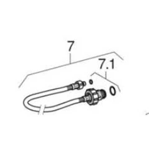 Geberit Gis flexible de raccordement robinet flotteur - 12cm - pour UP300/320 0700298